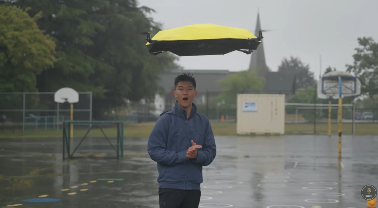 Umbrela zburătoare care te urmărește singură: Un an de muncă pentru invenție