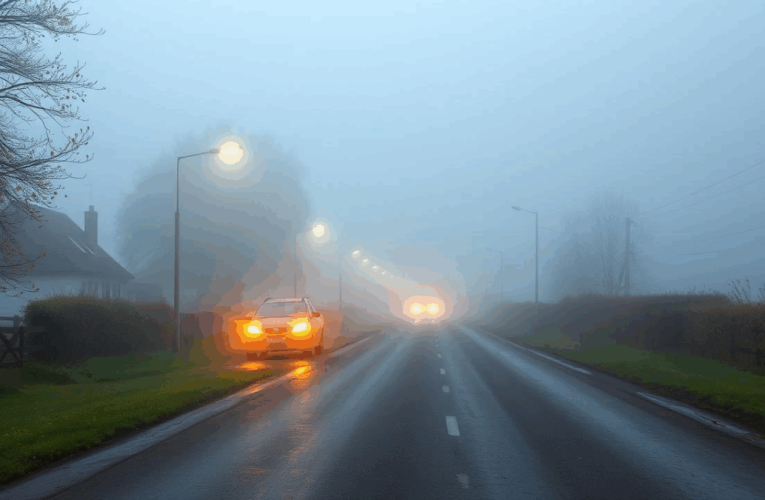 Vizibilitate redusă din cauza ceții pe autostrăzi și drumuri din București și 15 județe