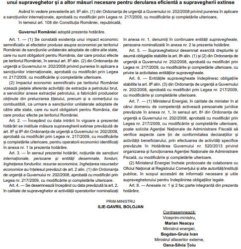 Activele Lukoil din România, inclusiv rafinăria și cele 300 de benzinării, au intrat sub supraveghere extinsă. Guvernul a desemnat și un oficial care să urmărească banii gigantului rus