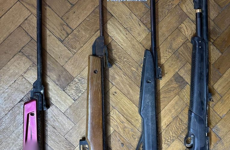 Arme deținute ilegal, ridicate în urma unor percheziții în Teleorman