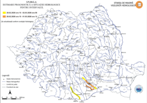 Cod galben și cod portocaliu de inundații pe râuri din bazinele Călmățui și Argeș