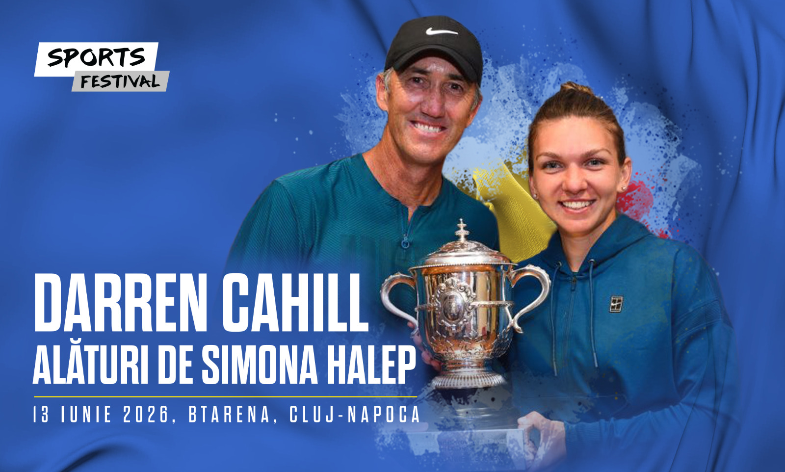 Darren Cahill, invitat special la evenimentul de retragere al Simonei Halep, organizat la Cluj