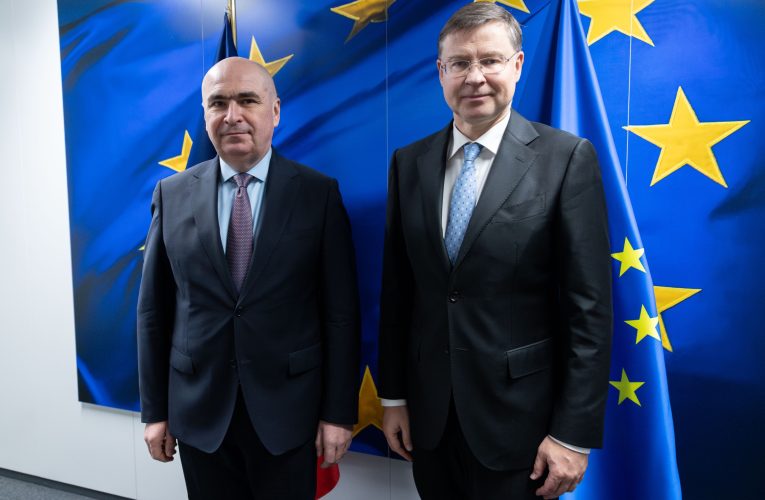 Ilie Bolojan, despre întâlnirea cu comisarul Valdis Dombrovskis: Am confirmat încă o dată că România va urmări anul acesta o țintă de deficit care să se apropie de 6%