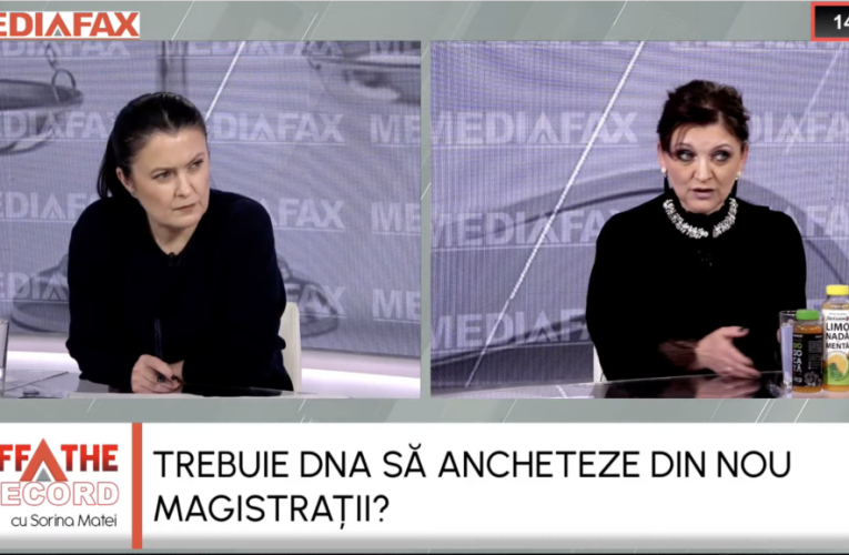 OFF The Record. Roxana Petcu, șefa Inspecției Judiciare: Funcțiile mari din parchete sunt singurele în care e implicat factorul politic
