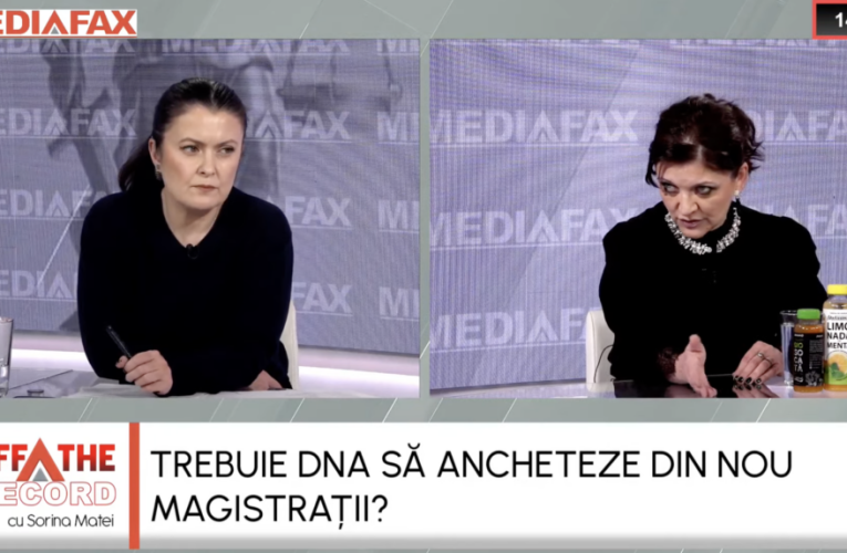 OFF The Record. Șefa Inspecției Judiciare, răspuns dacă DNA ar trebui să ancheteze magistrații