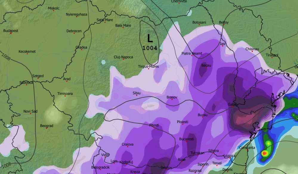 Posibil nou episod de iarnă la începutul săptămânii viitoare: ninsori extinse, inclusiv în sud și sud-est