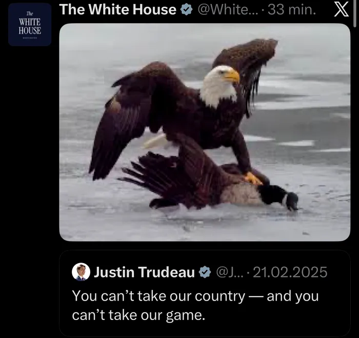 Poza postată de Casa Albă după ce SUA a câștigat aurul la hochei. Ironie la adresa Canadei