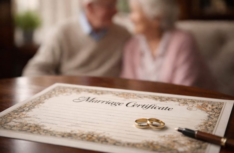 Un detaliu neașteptat pe certificatul de căsătorie schimbă planurile unor soți nonagenari