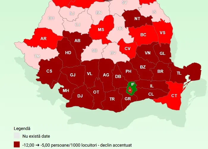 Un singur județ din România a avut în 2025 mai multe nașteri decât decese. Explicațiile dezastrului demografic