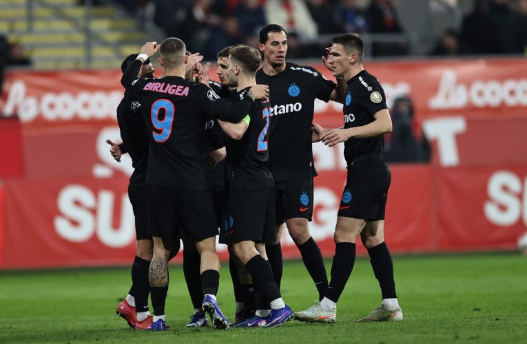FCSB s-a impus la Arad cu UTA și pornește în play-out-ul din Superliga de fotbal din postura de lider