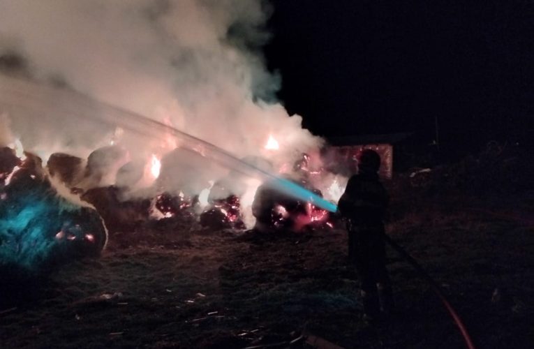 Iași: Pompierii au intervenit timp de nouă ore pentru stingerea unui incendiu. 40 de tone de furaje au ars