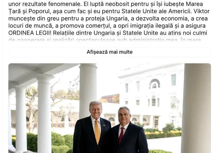 „Ieșiți și votați pentru Viktor Orban!” Donald Trump, mesaj puternic de susținere pentru premierul Ungariei, înaintea alegerilor cruciale
