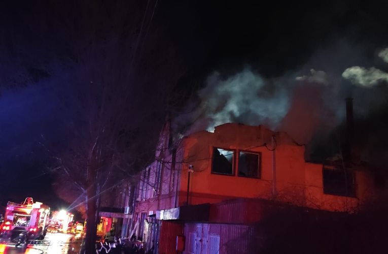 Incendiu la un restaurant din Huși