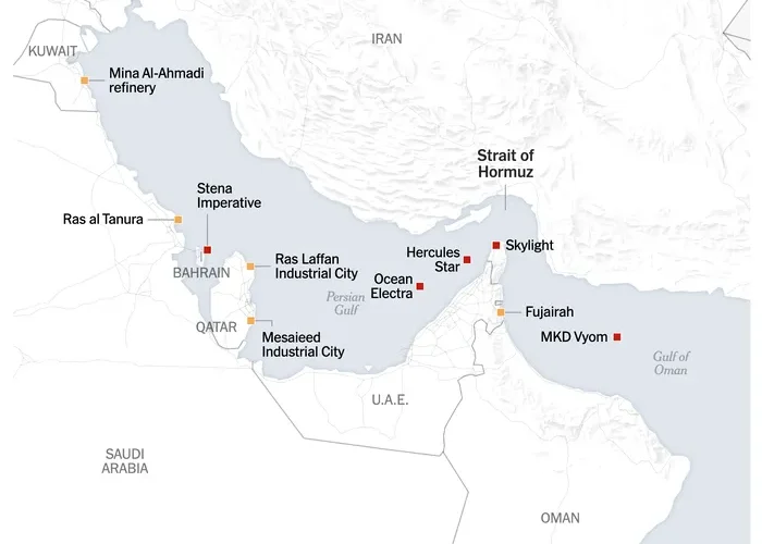 NYTimes: Cum a ajuns războiul din Iran să sufoce producția mondială de petrol și gaze. Navele au ajuns să își falsifice locațiile, ce efecte sunt