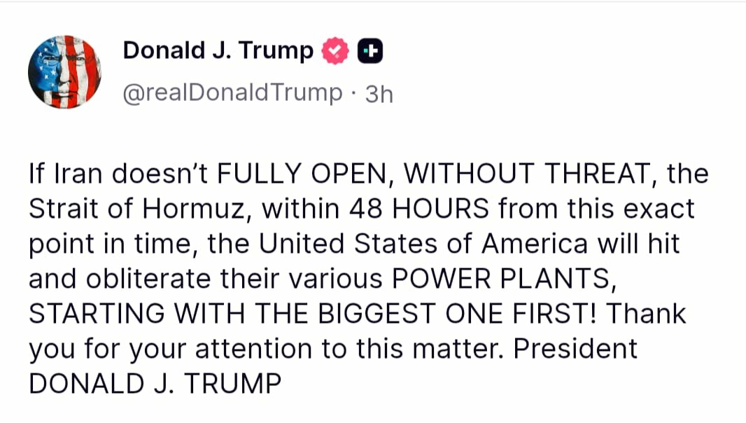 Ultimatum pentru Iran: 48 de ore pentru redeschiderea Strâmtorii Hormuz