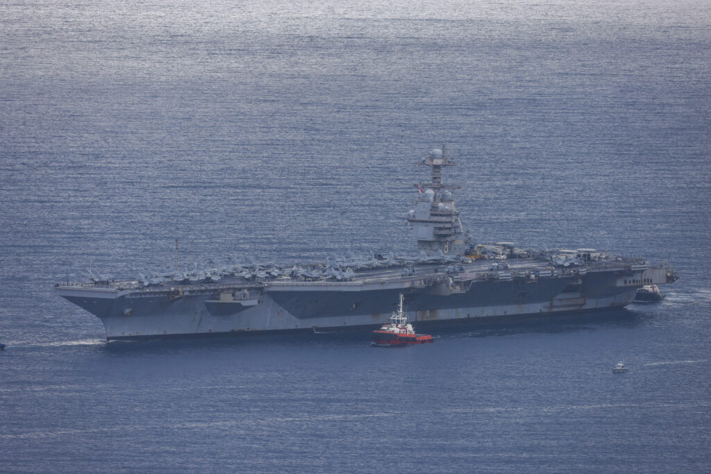 Cel mai mare portavion din lume, USS Gerald Ford, s-a întors în Orientul Mijlociu