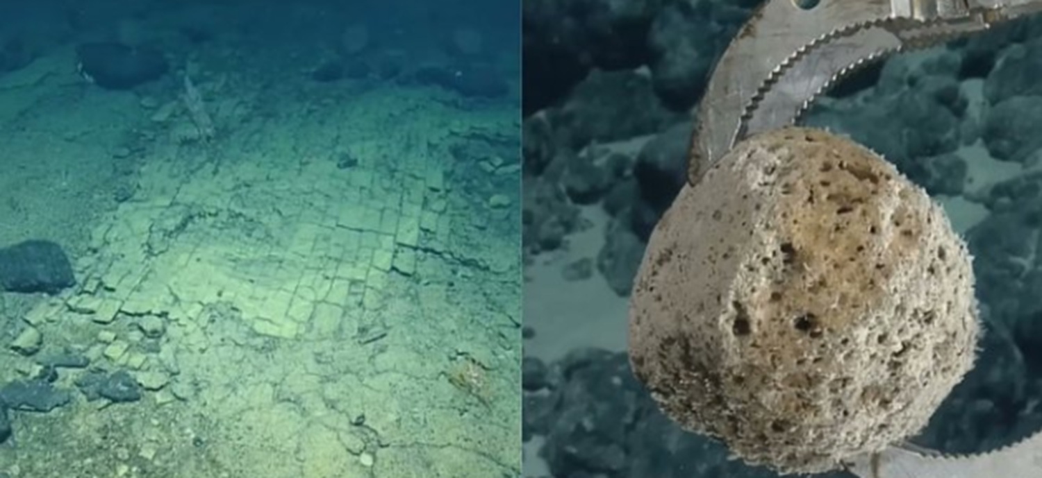 Descoperire uluitoare pe fundul Pacificului: Alee pavată cu dale galbene