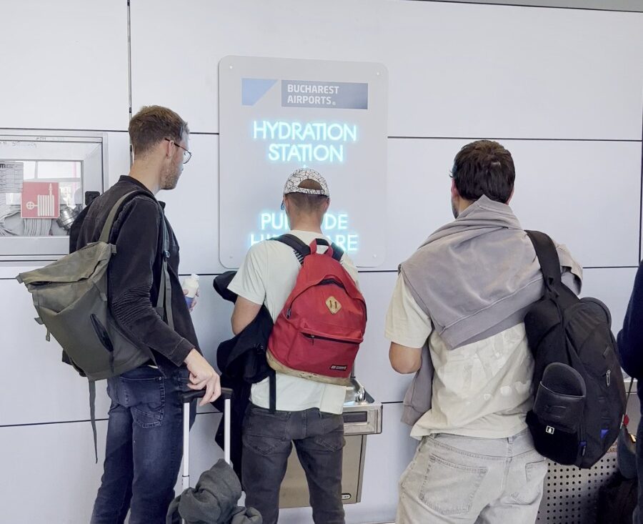 First 10 hydration stations installed in Bucharest Airports