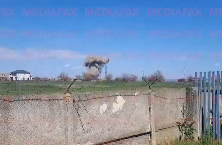 Fragmentele de dronă căzută în Galați au fost detonate controlat. A fost emis RO-Alert