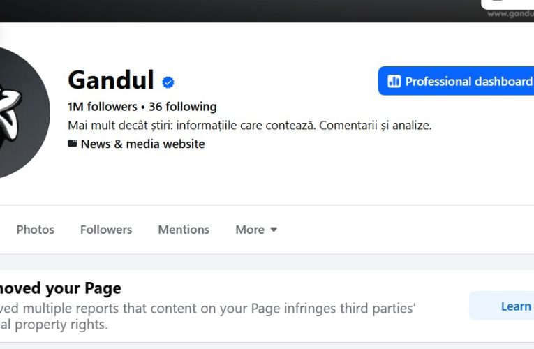 Gândul acuză un asalt asupra publicației: Facebook a închis pagina ziarului cu 1 milion de urmăritori