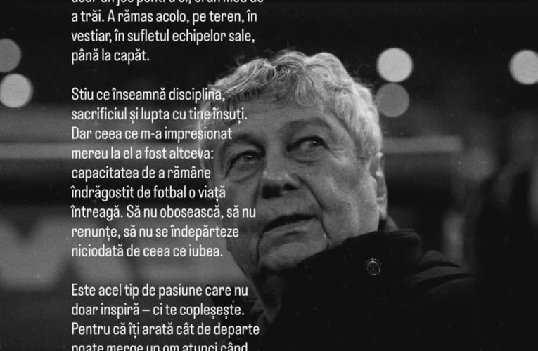 Simona Halep, despre Mircea Lucescu: A rămas acolo, pe teren, în vestiar, în sufletul echipelor sale