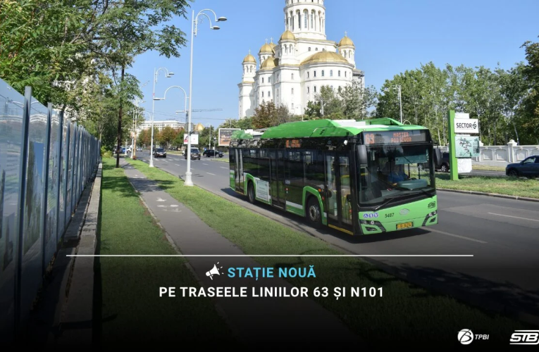 STB: Stație de troleibuz nou-înființată – Catedrala Națională a României