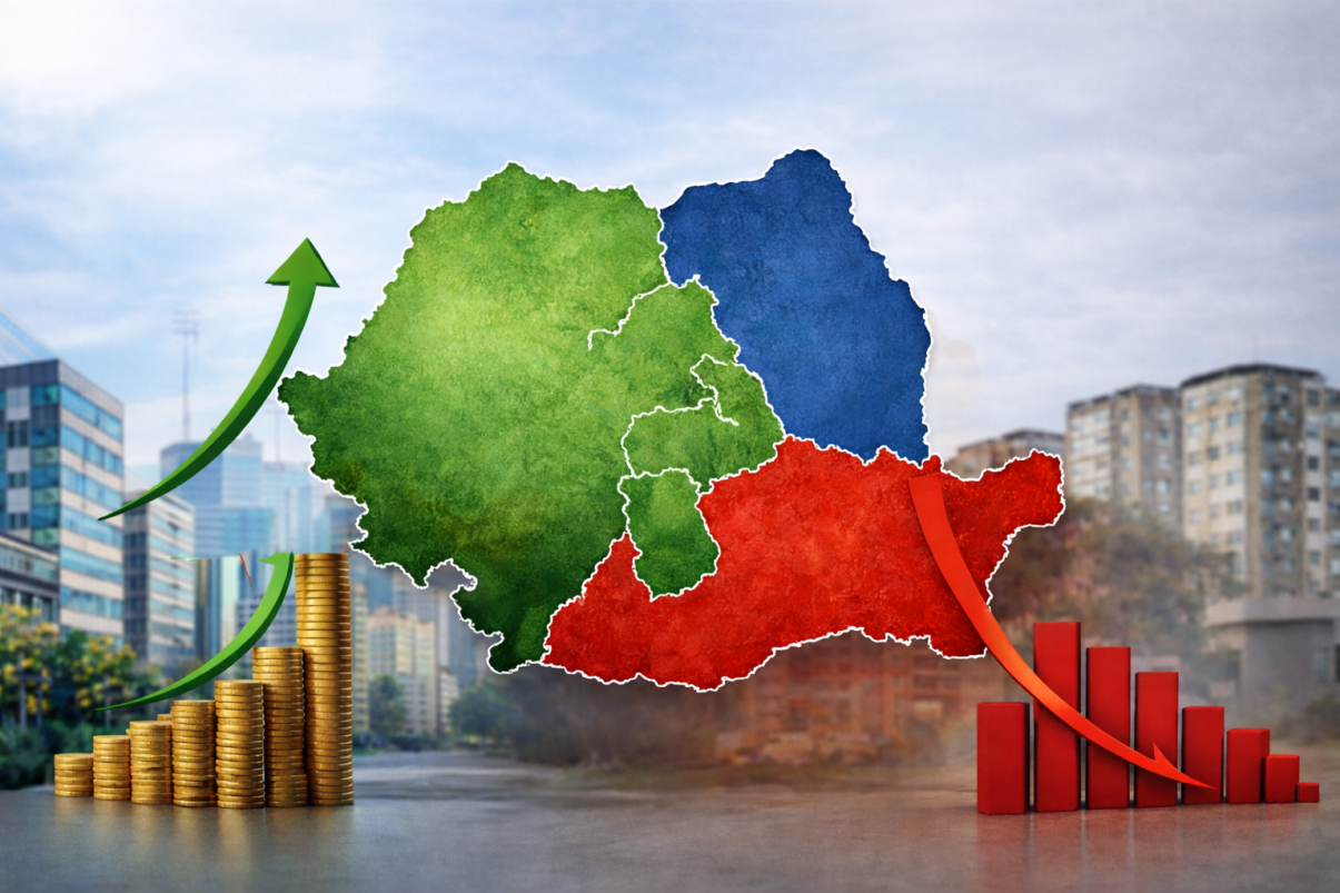 Unde au crescut salariile și unde au scăzut: Vestul și Centrul conduc, Sudul rămâne tot în urmă