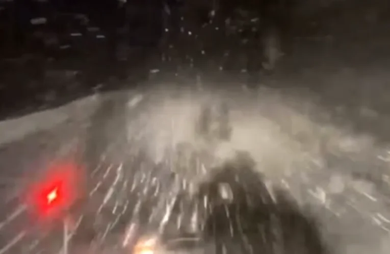 Winter returns to Romania’s mountain roads