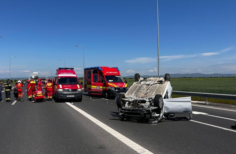 Accident produs de un șofer băut pe DN1D, în Prahova. Patru persoane au fost rănite