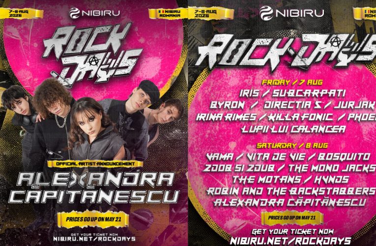 Alexandra Căpitănescu, direct de pe scena Eurovision pe scena ROCK DAYS la NIBIRU