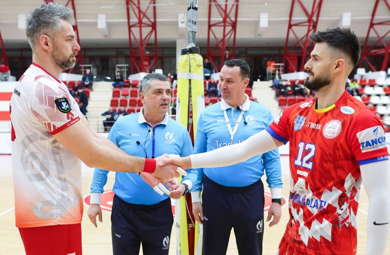 Dinamo București și Arcada Galați se înfruntă în primul meci al finalei Diviziei A1 la volei masculin