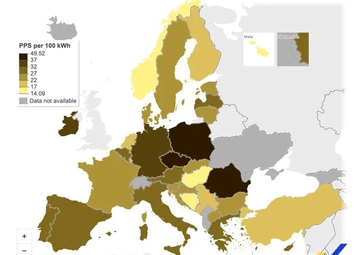 EUROSTAT: România are cel mai mare preț la energie din UE la consumatorii casnici
