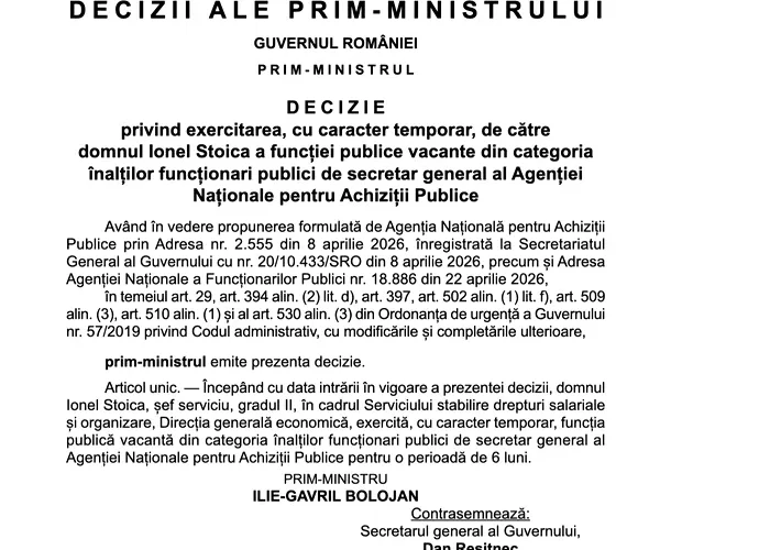 Ilie Bolojan, numire controversată în Guvern: un fost jurnalist fără experiență în domeniul achizițiilor, activist USR, pus secretar general al ANAP