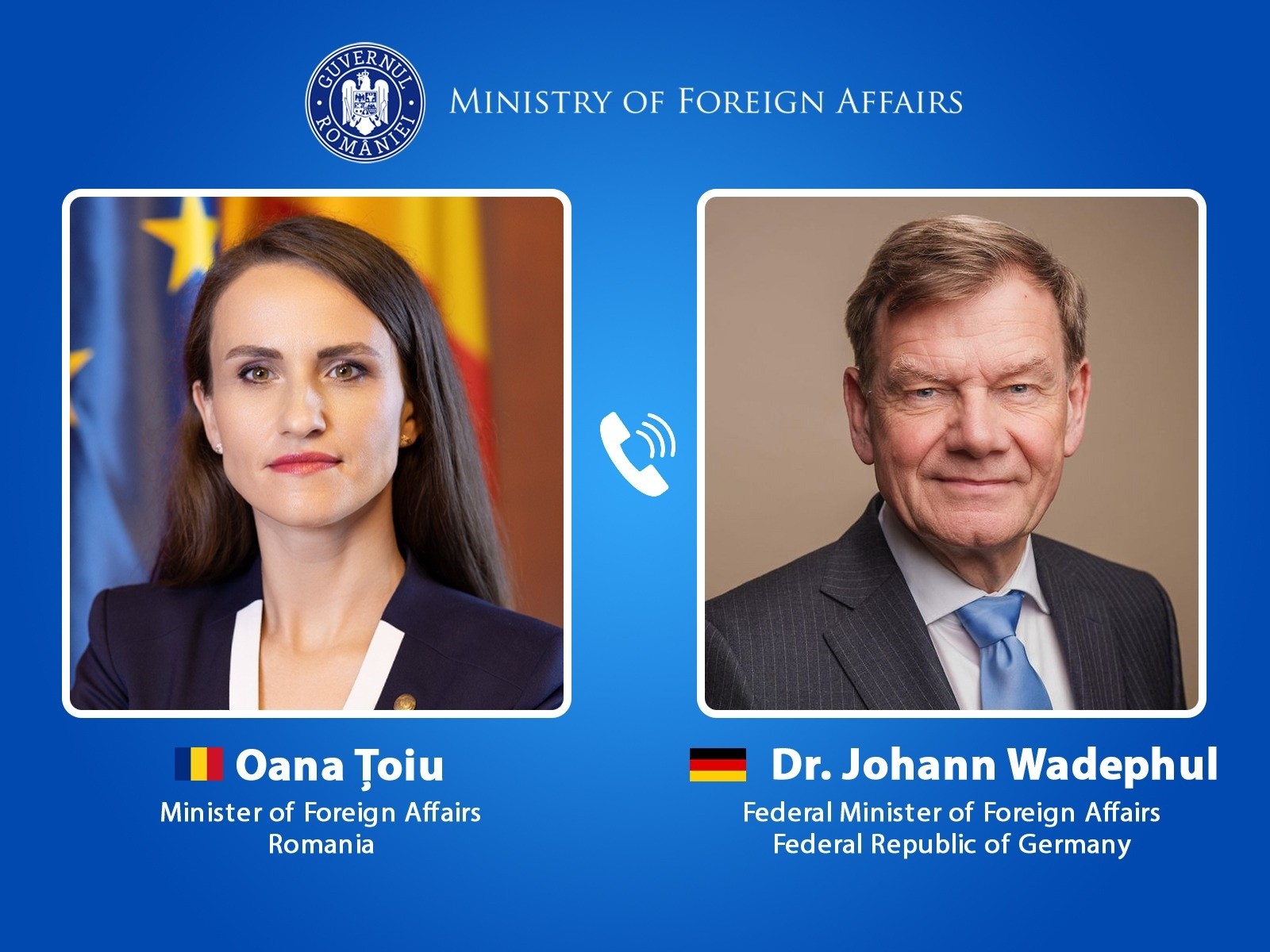 Ministra de Externe Oana Țoiu a discutat cu omologul german Johann Wadephul. Despre ce au discutat