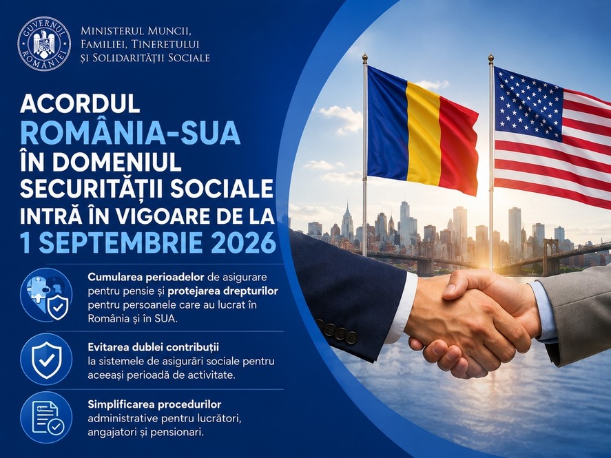 Pensions from Romania and the USA. The agreement that allows the cumulation of years of work comes i