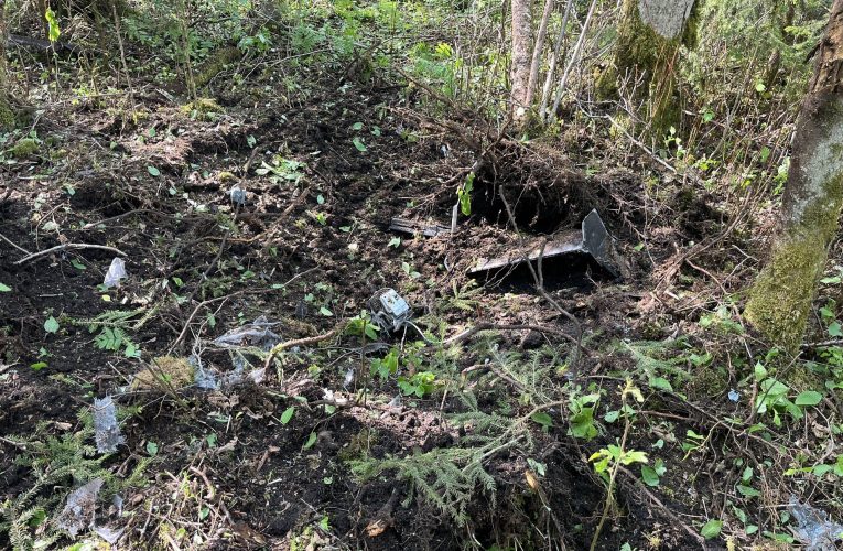 Primele imagini cu drona doborâtă în Estonia de avionul de vânătoare F-16 pilotat de români
