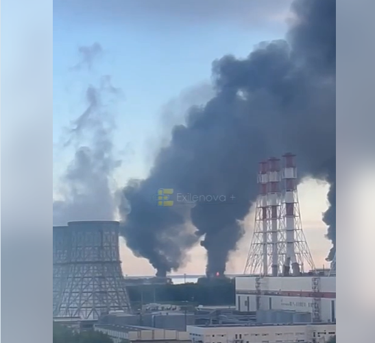 Cel mai mare terminal petrolier din Rusia a luat foc la Sankt Petersburg după un atac cu drone