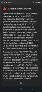 Cod Portocaliu de vreme rea în Capitală. A fost emis un nou mesaj RO-ALERT