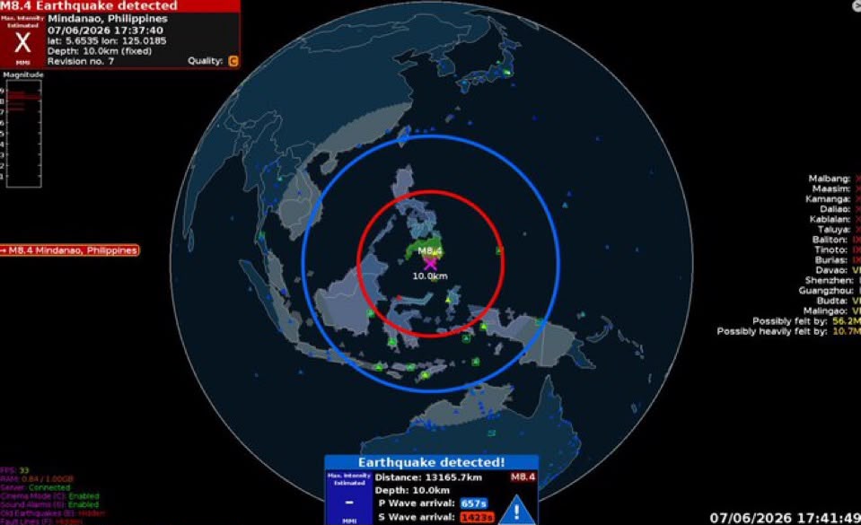 Cutremur de 7,8 în sudul Filipinelor / Se anunță tsunami pe unele coaste