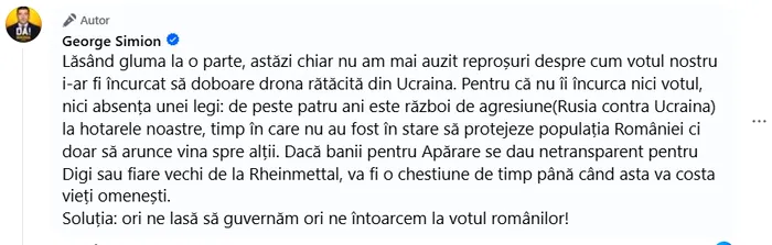 George Simion atacă Guvernul, pe fondul exploziei de la Constanța: Nu au fost în stare să protejeze, ci doar să arunce vina spre alții