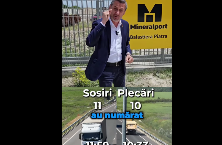 Mario De Mezzo acuză că jaful continuă după controalele Dianei Buzoianu: „Un camion de balast la fiecare 7 minute”