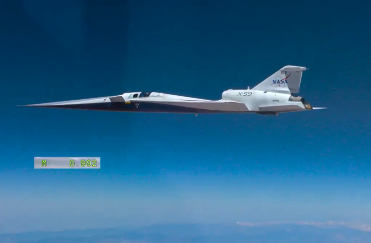 Un avion al NASA a depășit bariera sunetului în cadrul primului zbor de testare supersonic