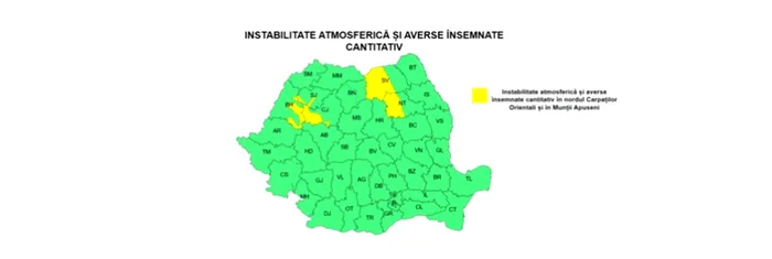 Vreme severă în România. Sunt așteptate vijelii, grindină și ploi torențiale
