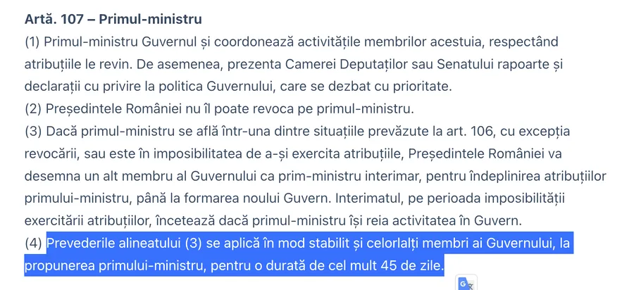 7 miniștri interimari ai cabinetului demis Bolojan au mandatele expirate de 24 de zile. Nici președintele Nicușor Dan nu are o soluție