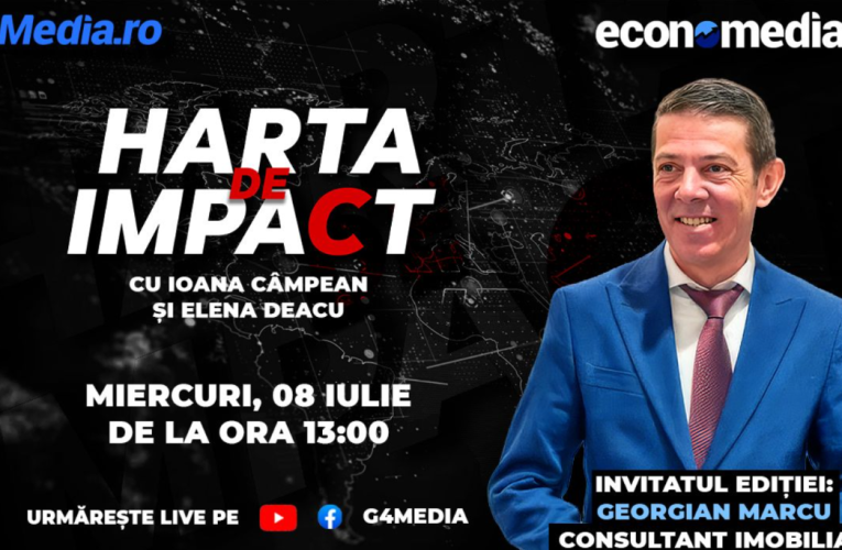 Georgian Marcu, broker și consultant imobiliar, invitatul de miercuri la emisiunea „Harta de impact”, realizată de G4Media și Economedia
