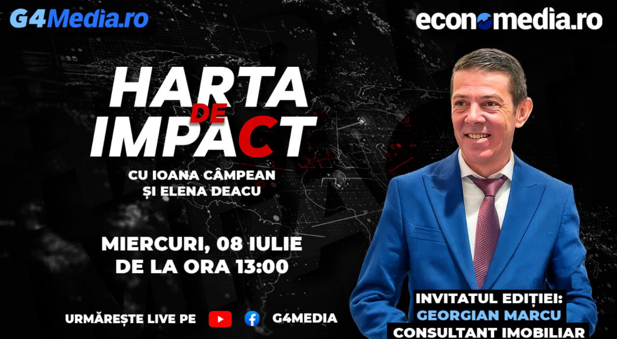Georgian Marcu, broker și consultant imobiliar, invitatul de miercuri la emisiunea „Harta de impact”, realizată de G4Media și Economedia