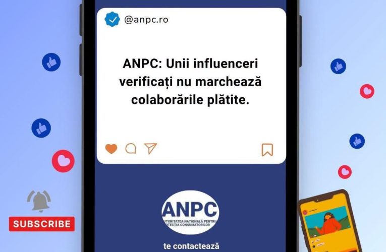 Romanian influencers, checked by ANPC. 70% use AI and do not inform their followers about it