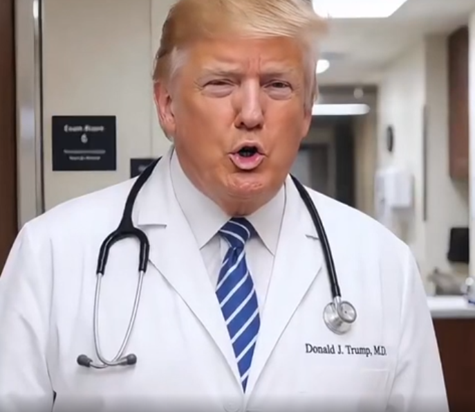 Trump șochează cu un videoclip creat cu AI: apare ca medic și diagnostichează actori celebri, ca Robert De Niro și Julia Roberts