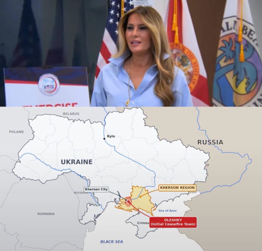 ArmistiÈiu temporar Ã®n Herson, negociat de Melania Trump / Locuitorii se tem de liniÈtea de care s-au dezobiÈnuit, dar ies din nou pe strÄzi