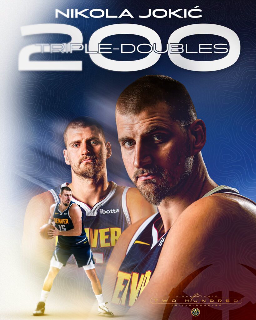 Borna impresionantÄ atinsÄ de baschetbalistul sârb Nikola JokiÄ Ã®n NBA. Un singur jucÄtor mai bun în istorie